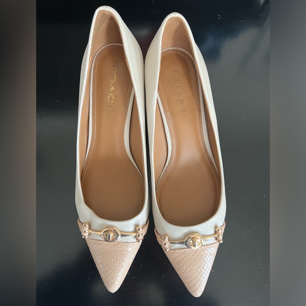 Coach two tone low heels